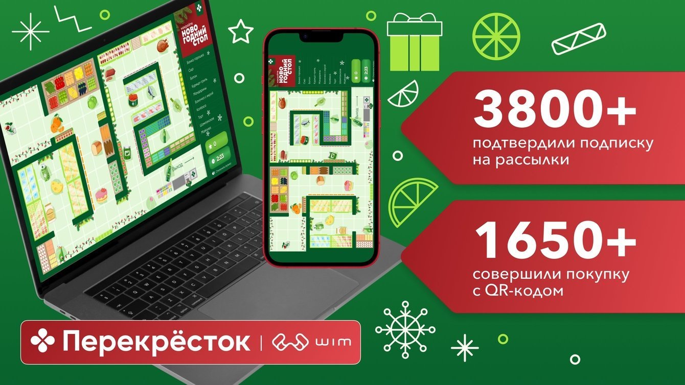Игра-лабиринт для «Перекрёстка»: 3800+ новых подписок на рассылки и 1650+ покупок по QR-коду