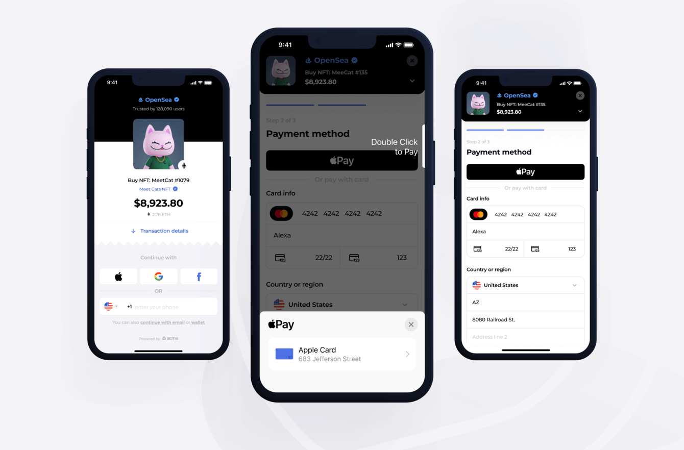 Приложение ACME для покупки NFT в один клик