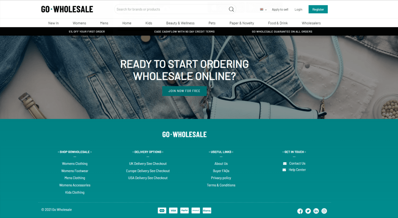 Gowholesale - высоконагруженный B2B маркетплейс