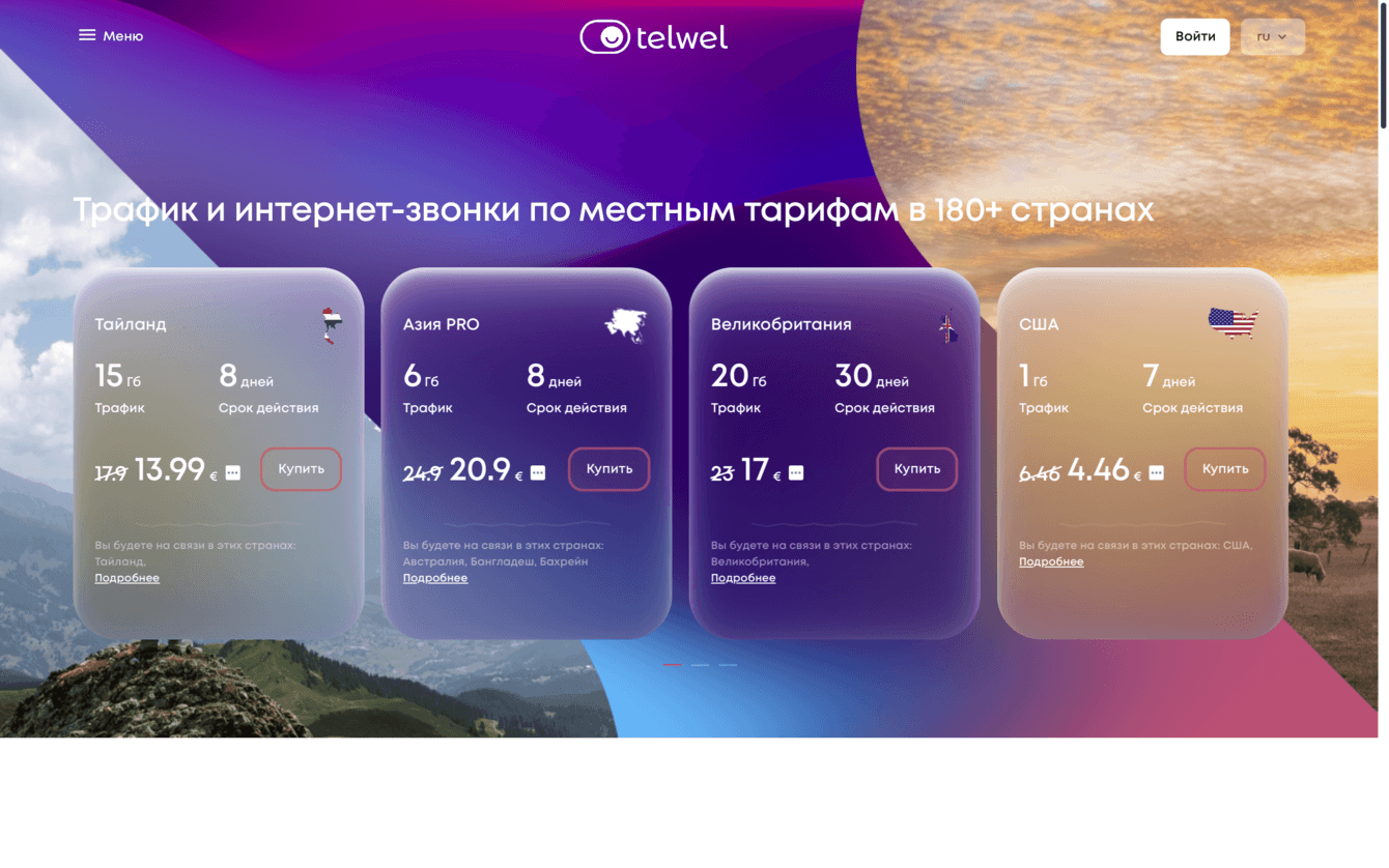 Telwel: eSIM в 180+ странах
