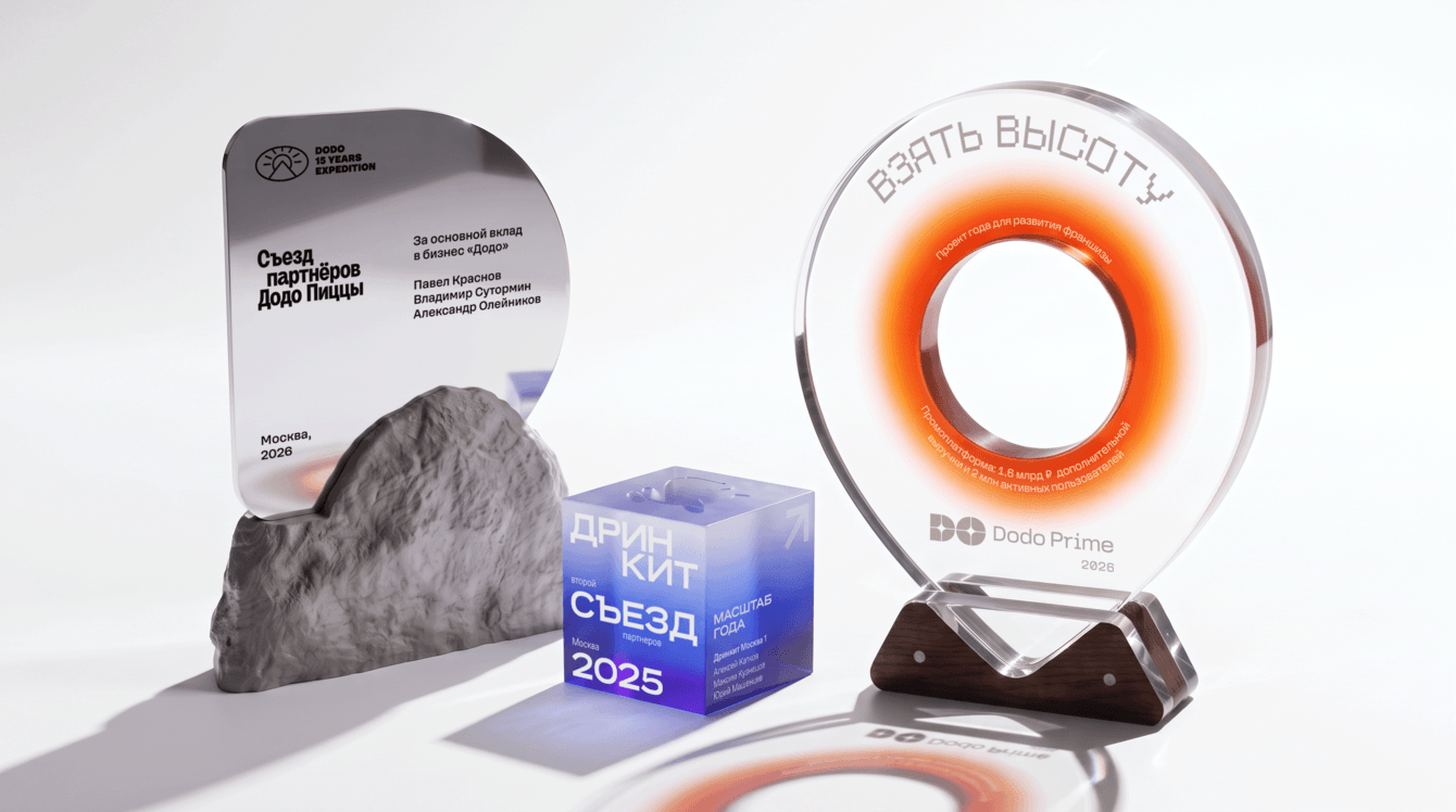 Дизайн наград для Dodo Brands