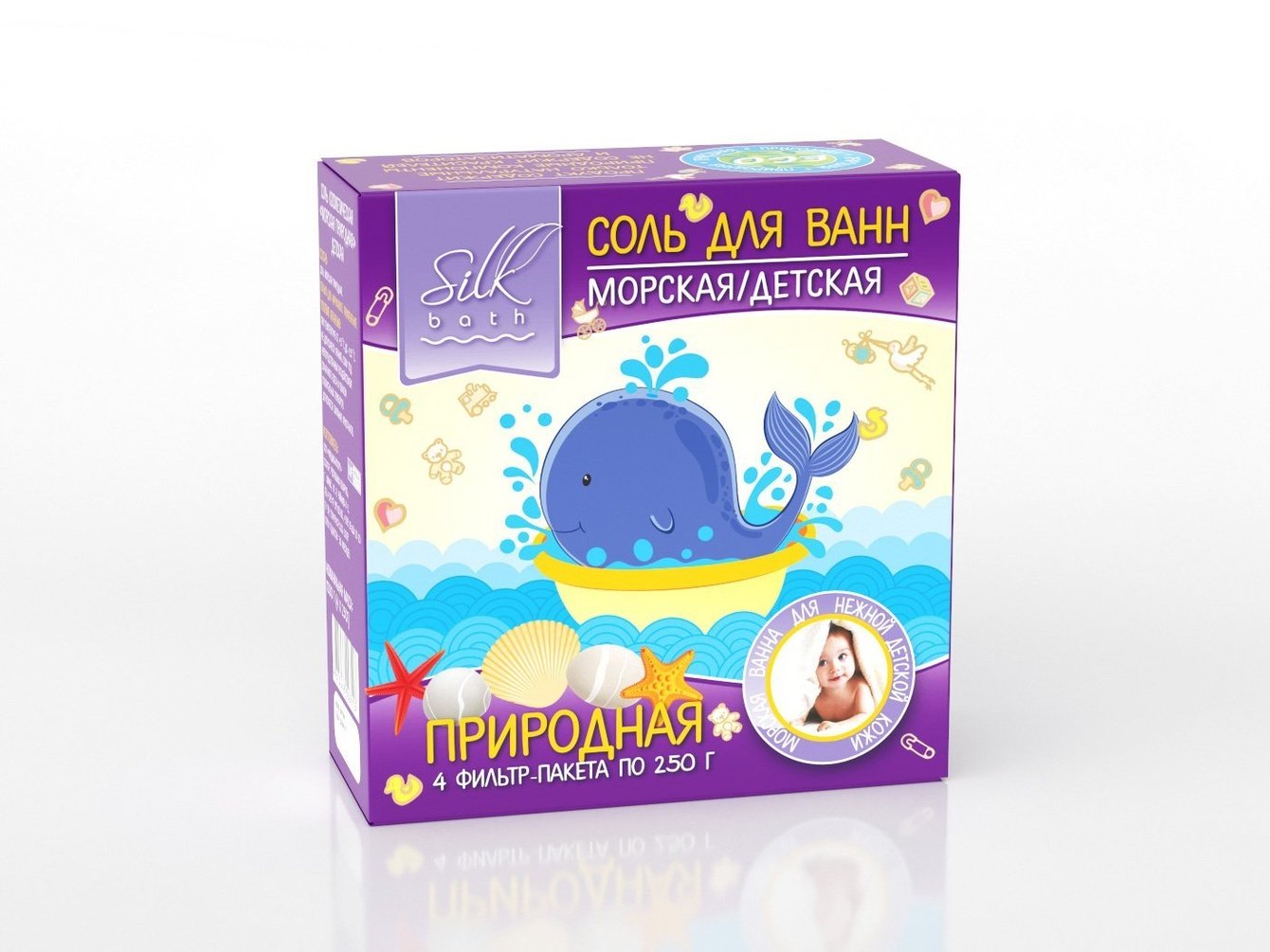 Разработка дизайна упаковки детской морской соли
