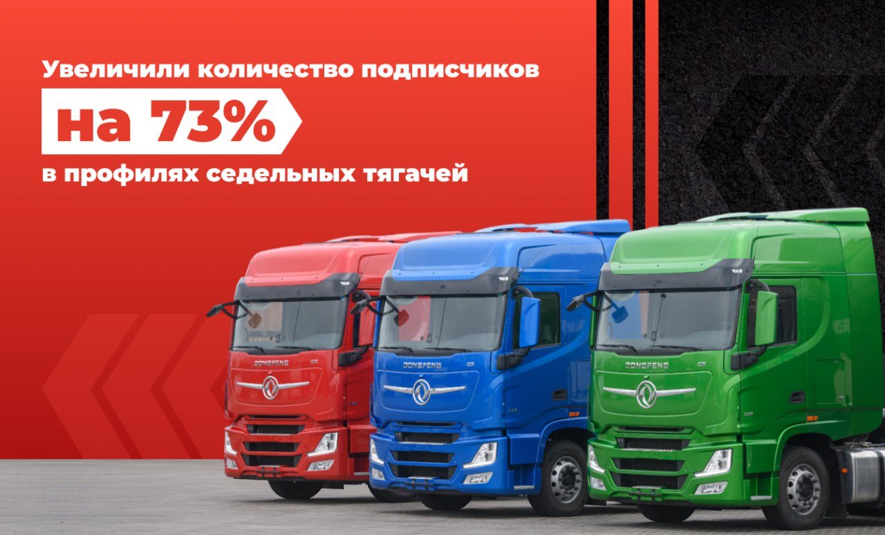 +3000 новых подписчиков в профилях седельных тягачей