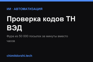 Проверка кодов ТН ВЭД: фура из 50 000 посылок за минуты вместо часов