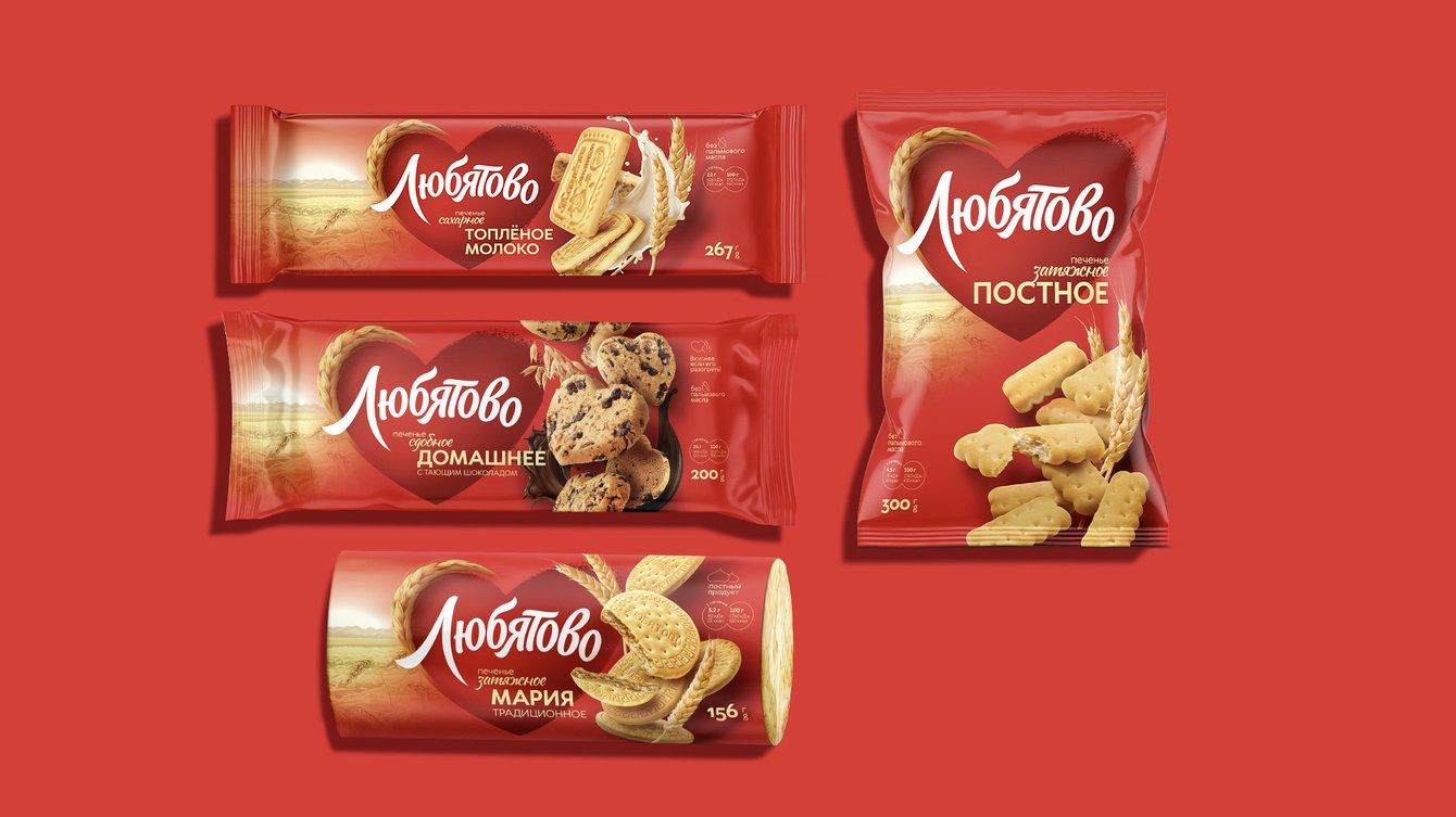 Концепты упаковок бренда «Любятово»