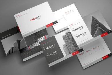 Разработка логотипа и руководства по фирменному стилю строительной компании