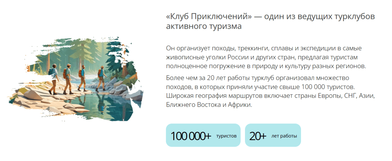 7 лет удерживаем лидерство в туристической тематике: кейс «Клуба Приключений»