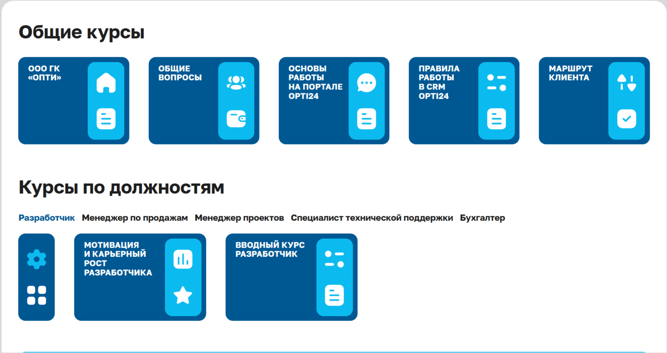 Обучающая платформа для сотрудников с тестированием