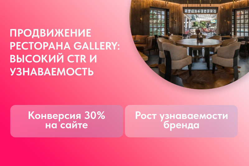 Эффективное продвижение ресторана Gallery через контекстную рекламу