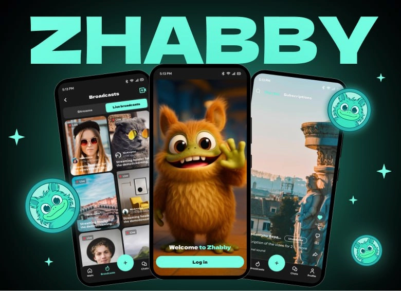 Zhabby: сервис коротких видео и стриминговая платформа