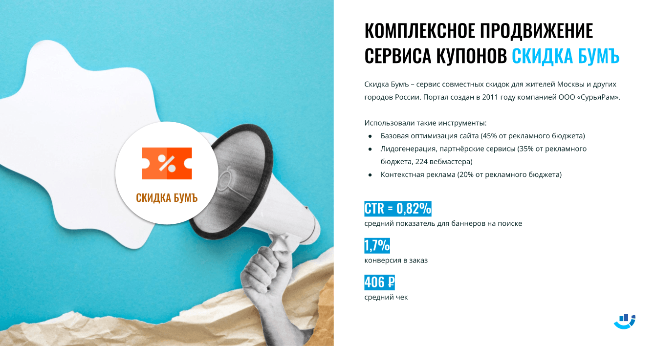 [Кейс] Купонаторы. Комплексное продвижение. Как привлечь трафик в сервис разумного потребления