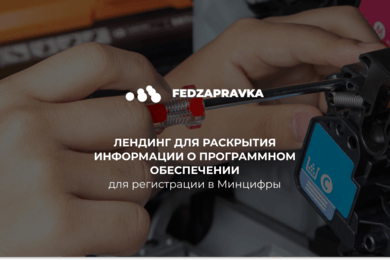 Лендинг для раскрытия информации о программном обеспечении для регистрации в Минцифры