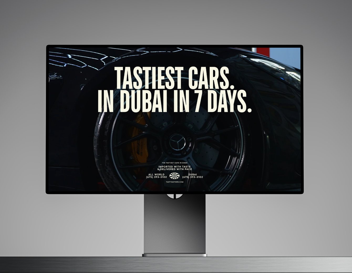 От брендинга до запуска интернет-магазина за 2 недели: Tasty Motors — вкусная доставка авто в Дубае