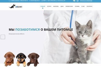 Сайт для ветеринарной клиники под SEO