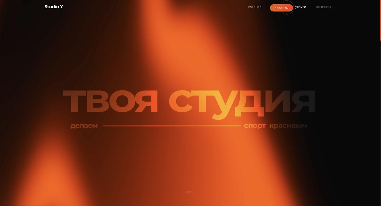 Студия Ю: сайт-портфолио студии спортивного дизайна с видео-галереями