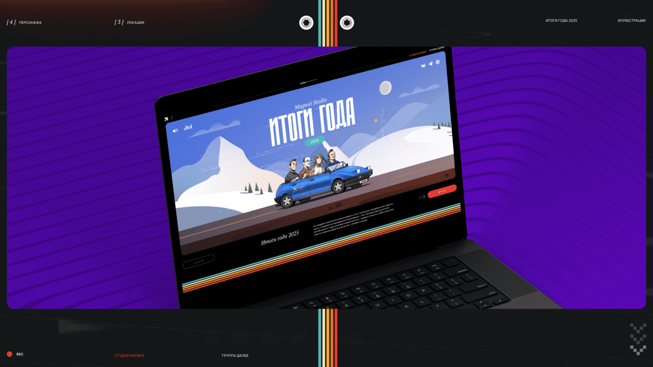 Итоги года Магвай 2025 — роуд-муви в стиле Clint Eastwood внутри ретро-телевизора