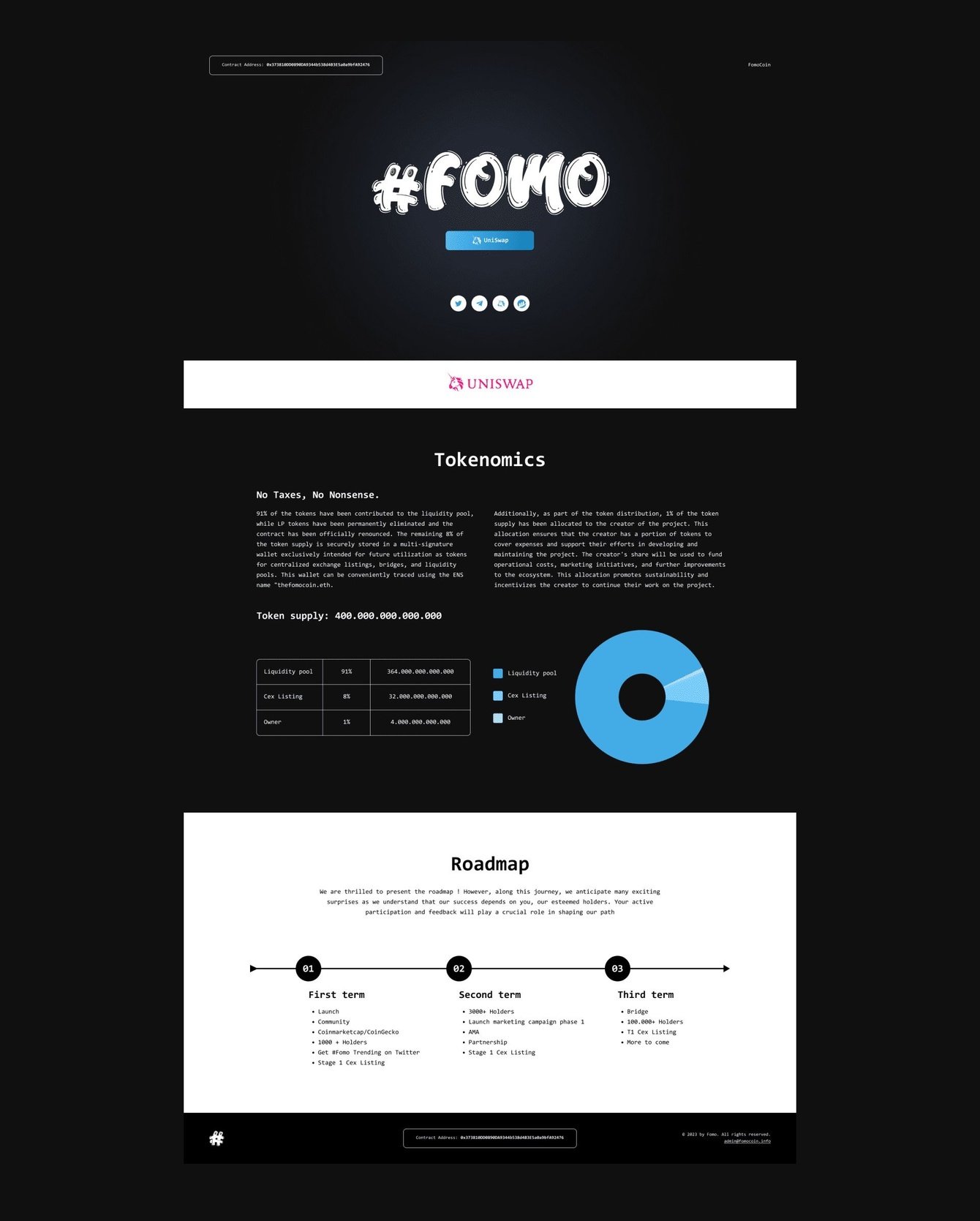 Fomocoin — лендинг криптопроекта