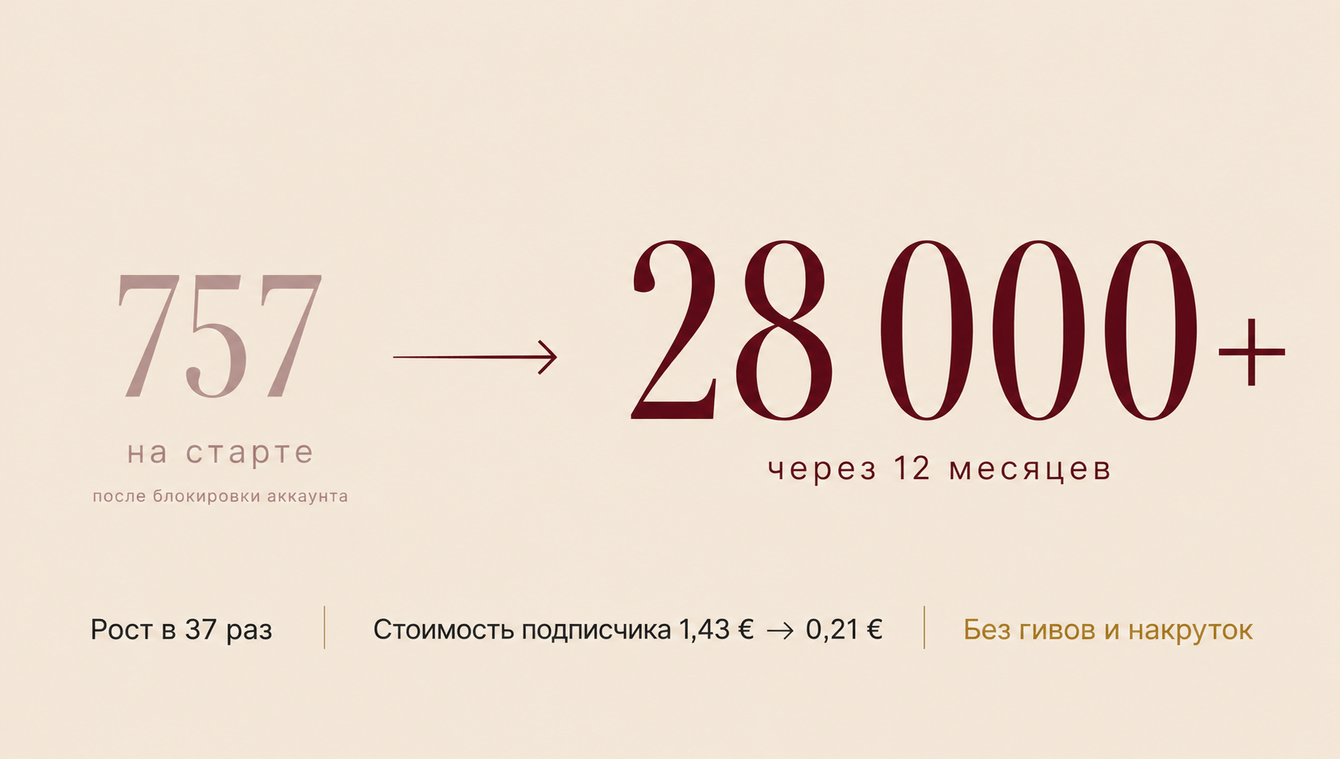 Личный бренд эксперта: с 757 до 28 000 подписчиков за год и стоимость подписчика −7 раз