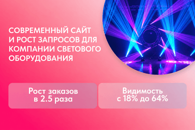 Создание и SEO-продвижение сайта компании светового оборудования