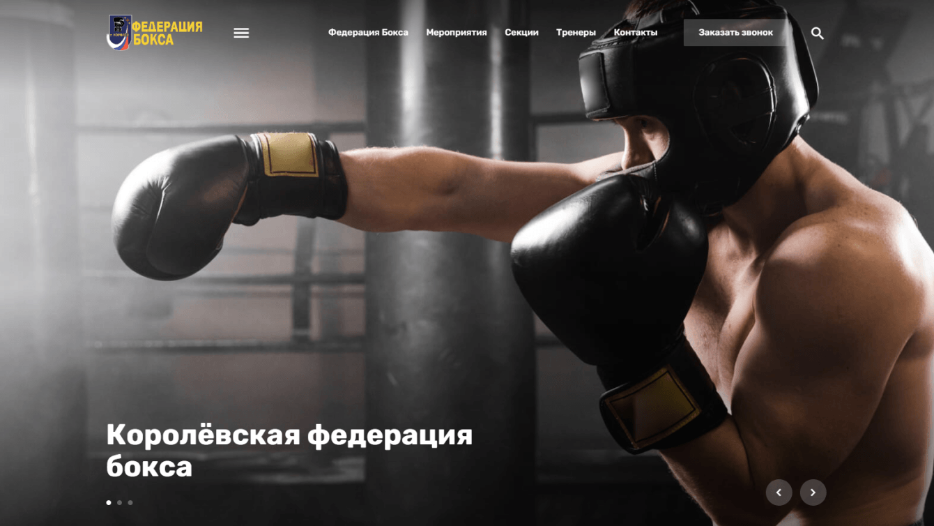 Разработка сайта Федерация бокса