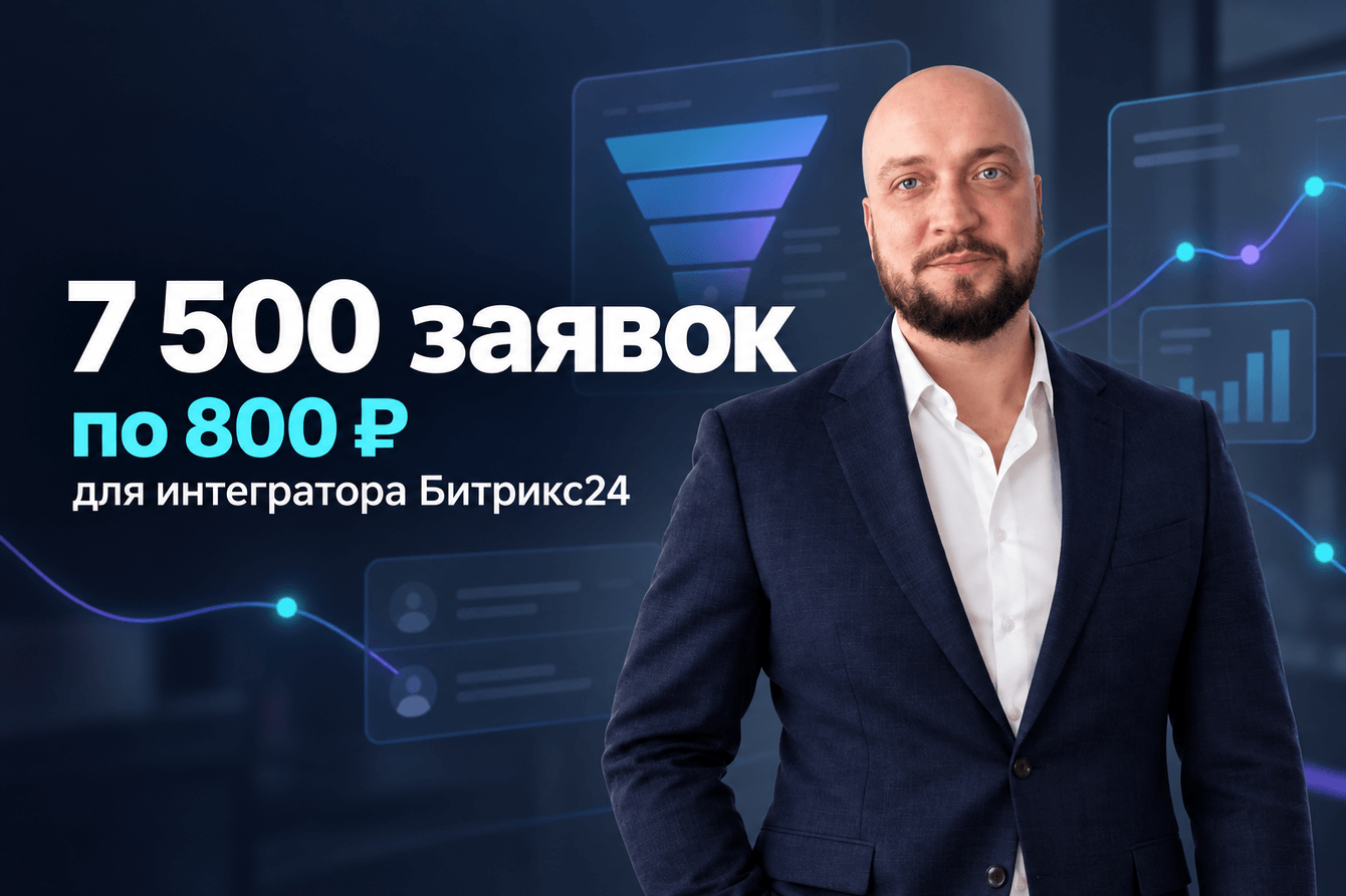 7 500 заявок по 800 ₽: продвижение крупного интегратора Битрикс24