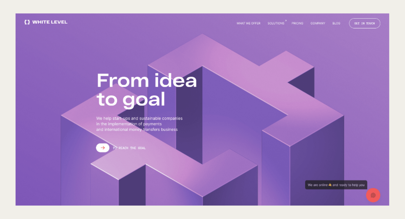 Cайт для финтех-компании «White Level»