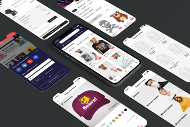 Дизайн приложения для сервиса по печати на одежде и аксессуарах