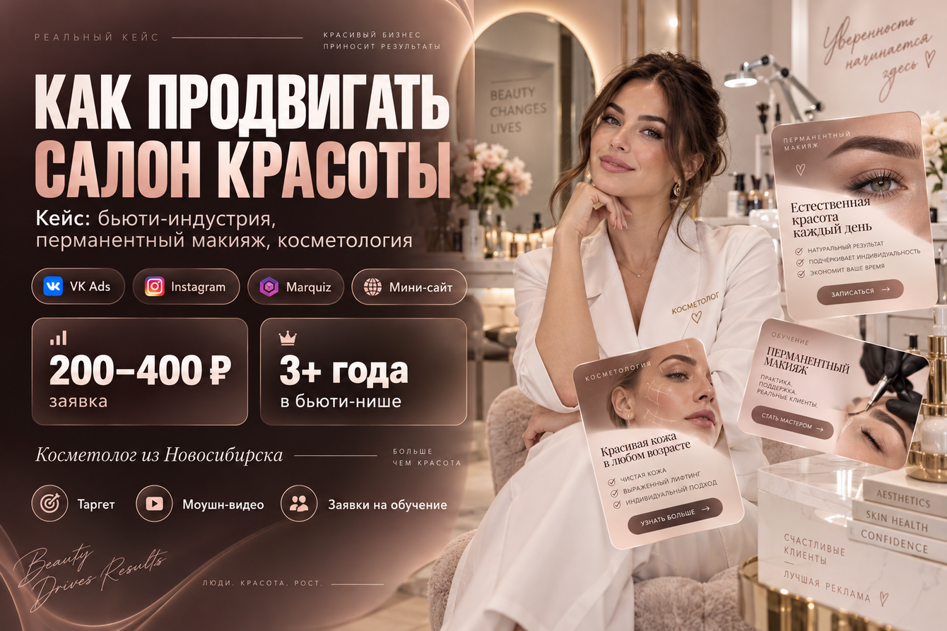Как продвигать салон красоты. Кейс: бьюти-индустрия, салон красоты, косметология