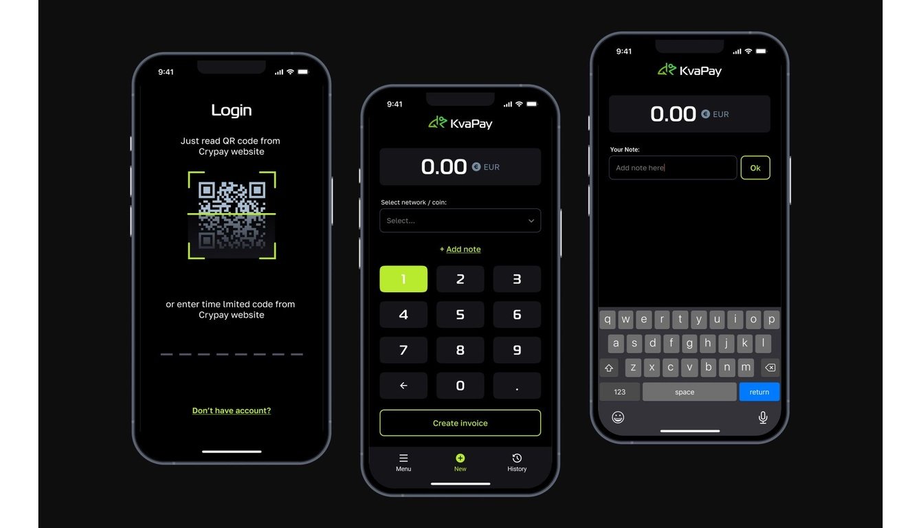 Kvapay Mobile — мобильный POS для криптоплатежей под ключ