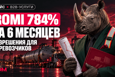 Довели ROMI до 784% за 6 месяцев в B2B-услугах для перевозчиков