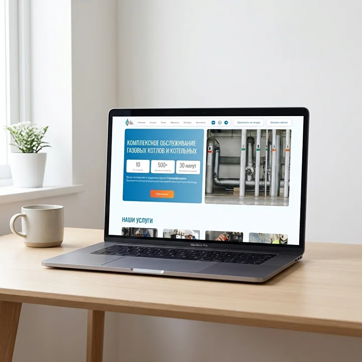 Cоздание сайта для услуг по обслуживанию газовых котлов