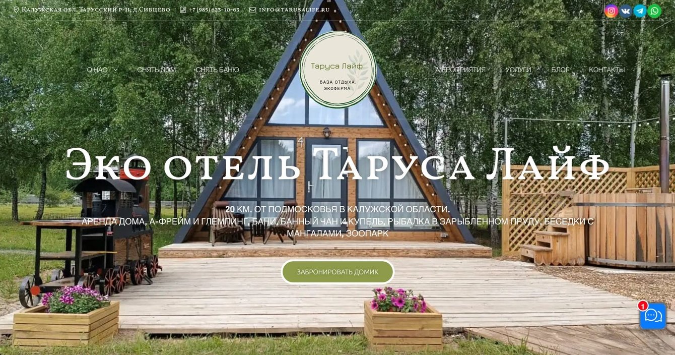 С 4 запросов в TOP-10 до 786: как мы вывели базу отдыха TarusaLife в лидеры поиска за 8 месяцев