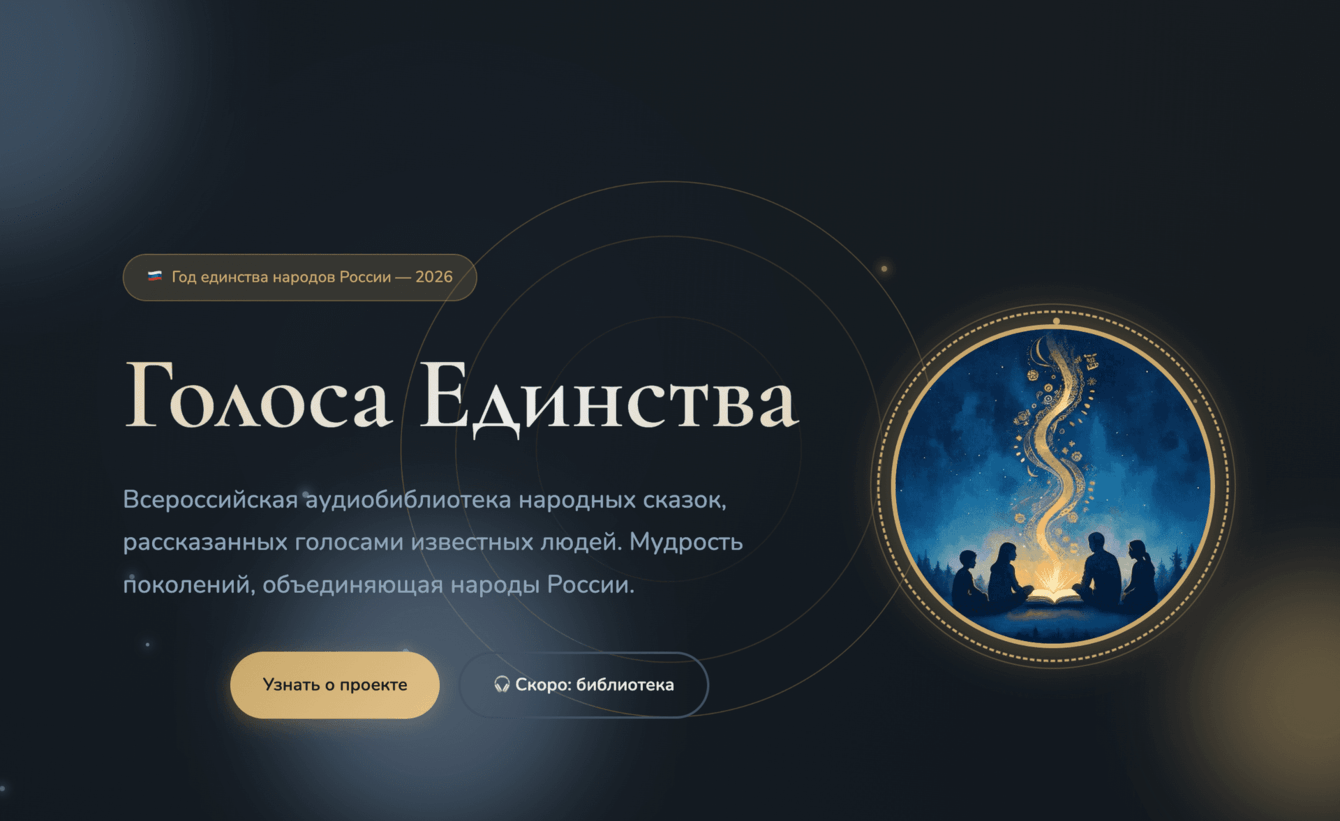 Кейс «Голоса Единства»: цифровая витрина всероссийской аудиобиблиотеки народных сказок
