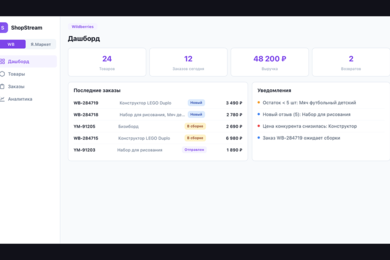 E-commerce платформа для селлеров с каталогом, оплатами и аналитикой в одном контуре