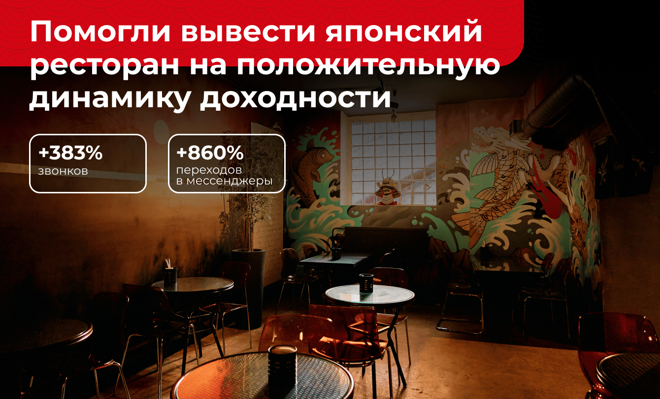 +566% квалифицированных визитов на сайт японского ресторана