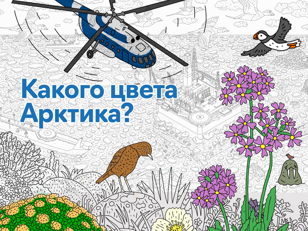 Арктический виммельбух: как мы вместе с пользователями раскрасили Север