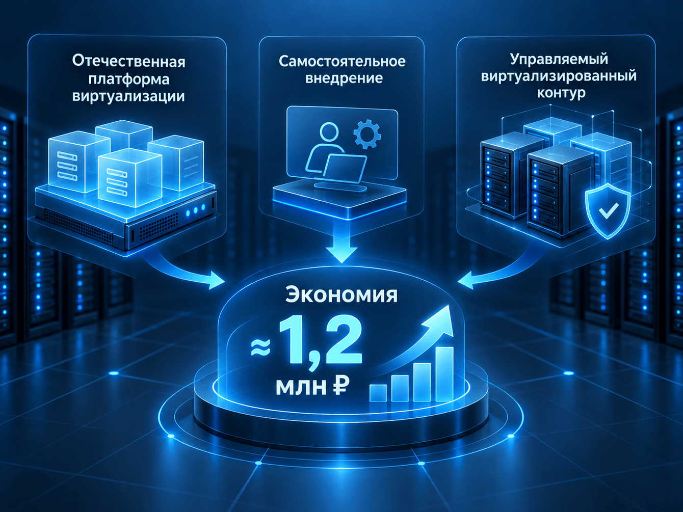 Миграция инфраструктуры на отечественную платформу виртуализации с экономией 1,2 млн ₽