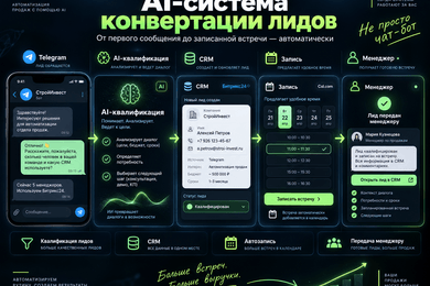 AI-система лидогенерации: Telegram → квалификация → CRM → встреча
