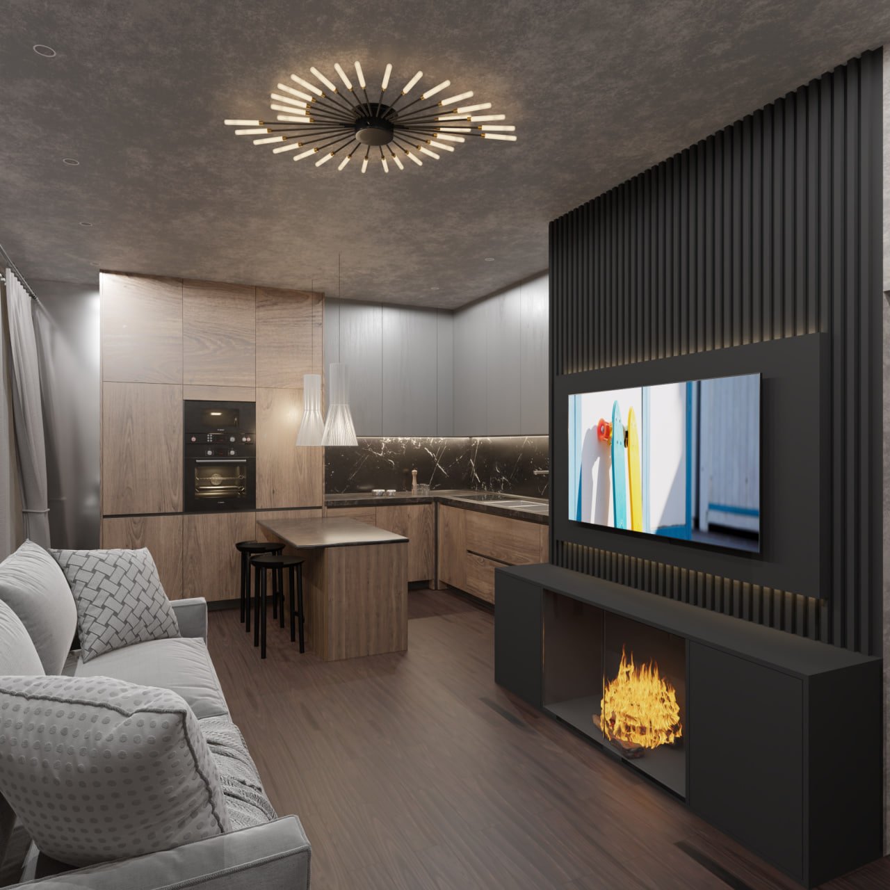 Дизайн квартиры в Москве 82 кв.м.