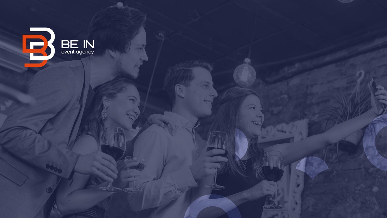 Создание фирменного стиля на основе логотипа BE IN Event Agency