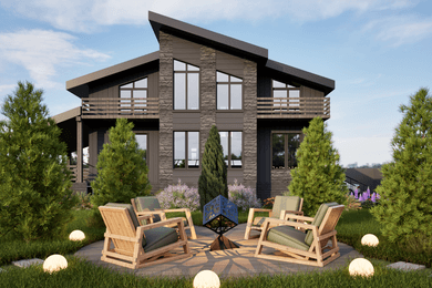 Визуализация благоустройства участка в коттеджном посёлке 