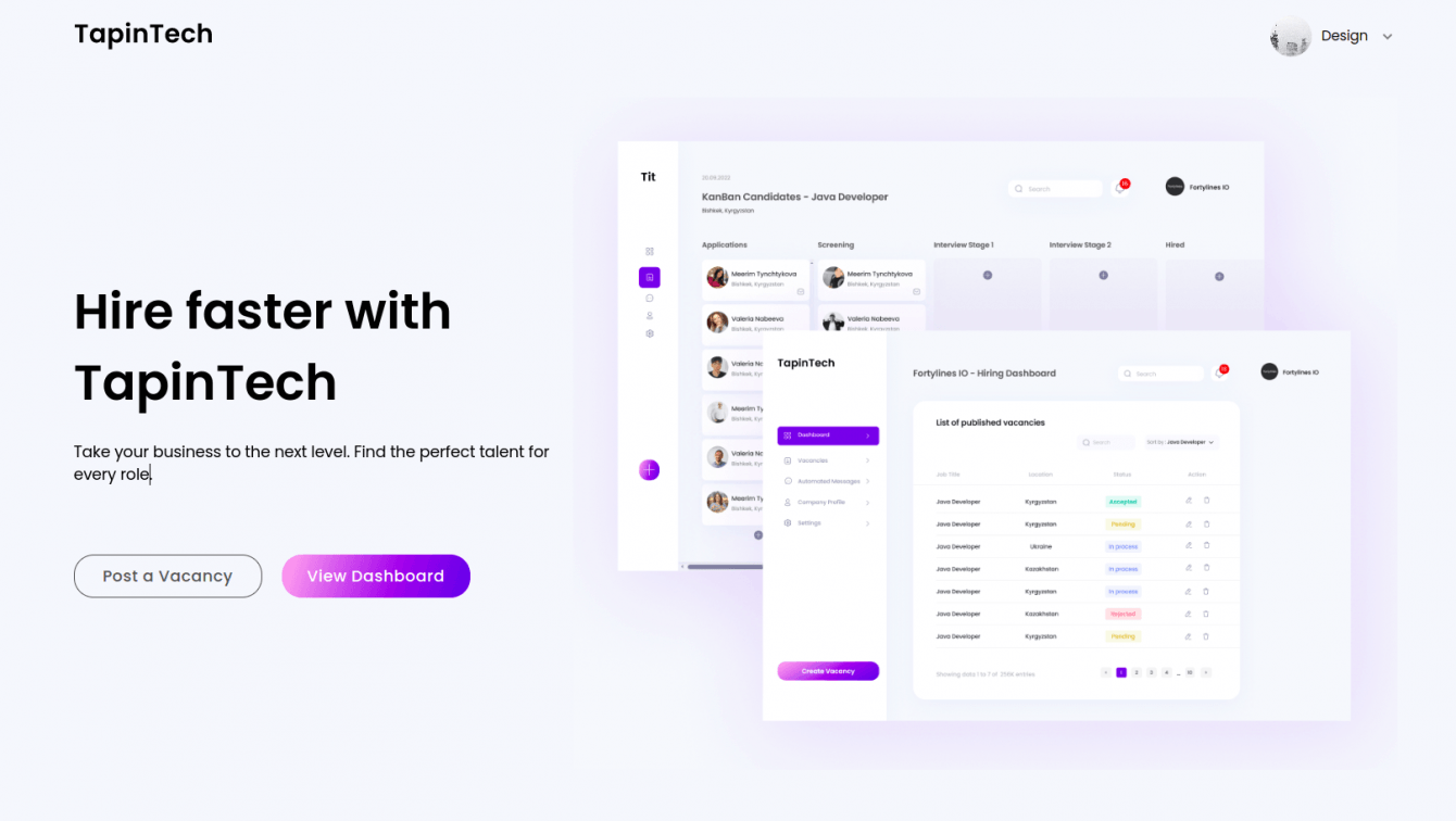 Tapintech -  HR платформа