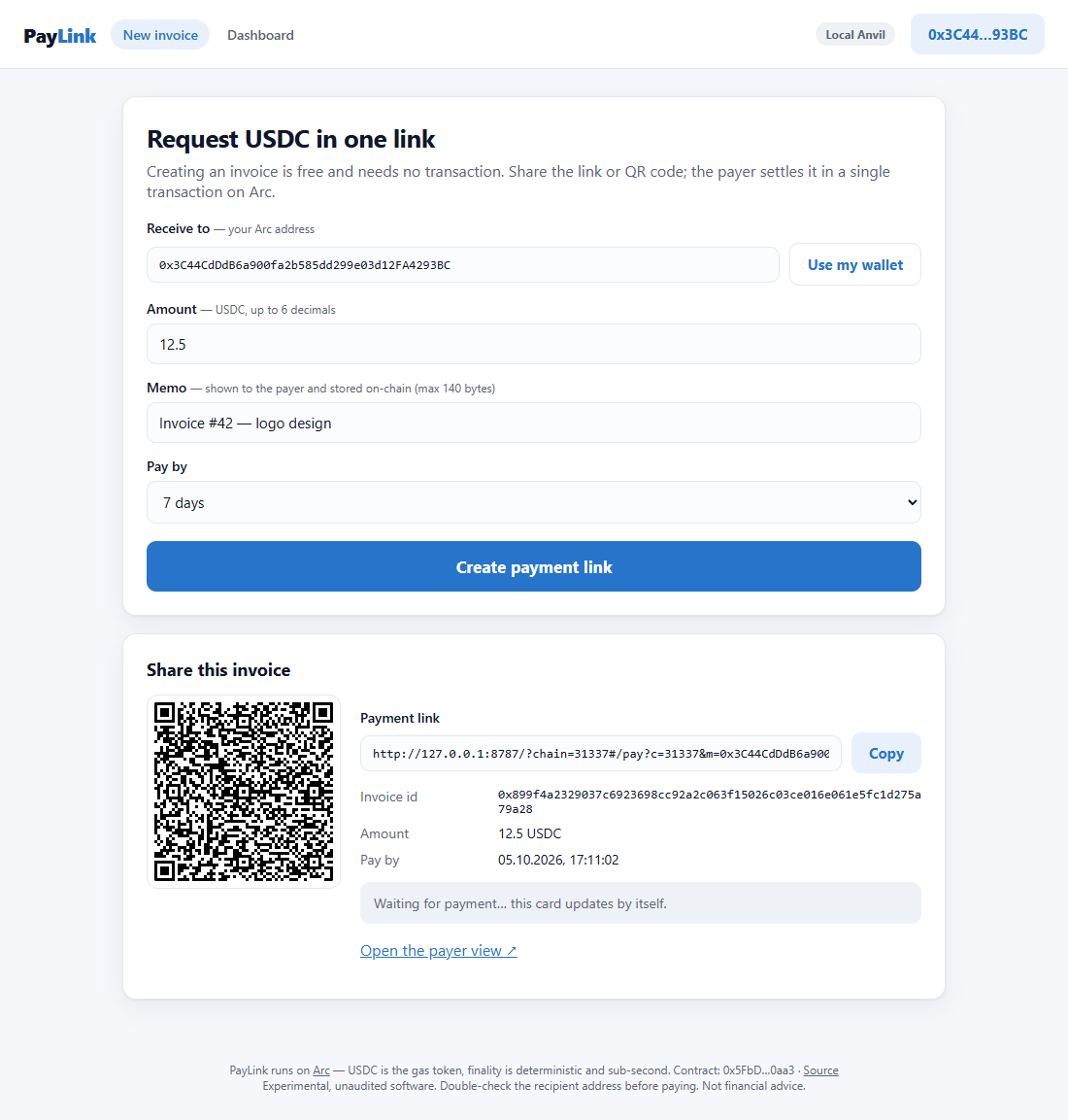 PayLink: счёт на оплату одной ссылкой и QR-кодом, оплата в одну транзакцию