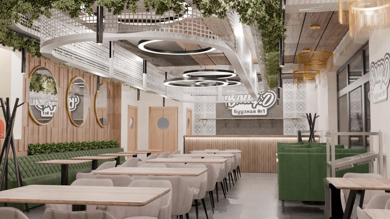 Редизайн ресторана 116 кв.м. (Визуализация)