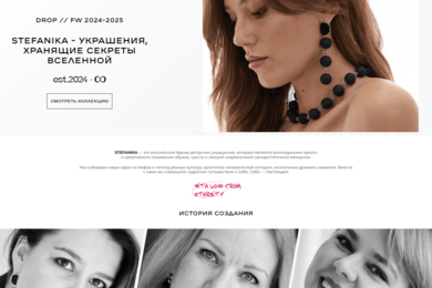Создание сайта фирменного интернет магазина StefaNika