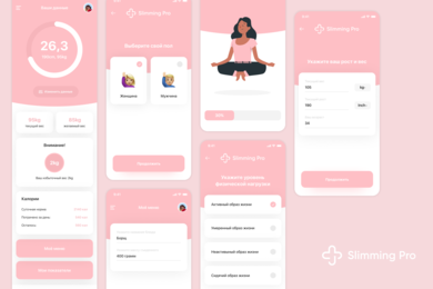 Slimming Pro Мобильное приложение для контроля питания и показателей