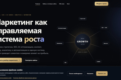 Разработка корпоративного сайта Drive of Marketing с SEO/AIO и индивидуальной темой