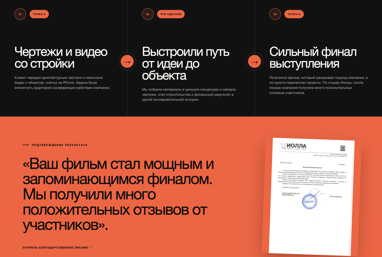 От чертежей и съёмок с iPhone к истории для большого экрана.
