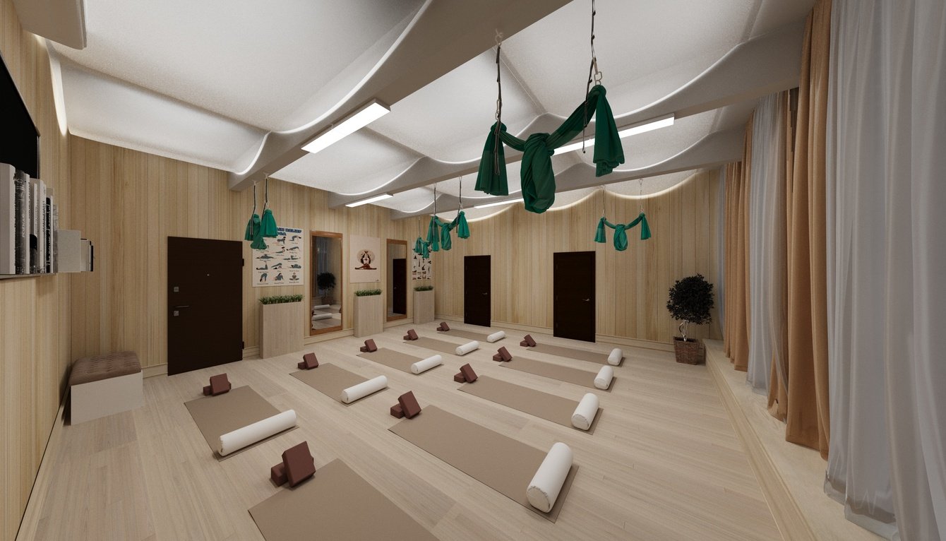 Дизайн визуализация Йога-студии
