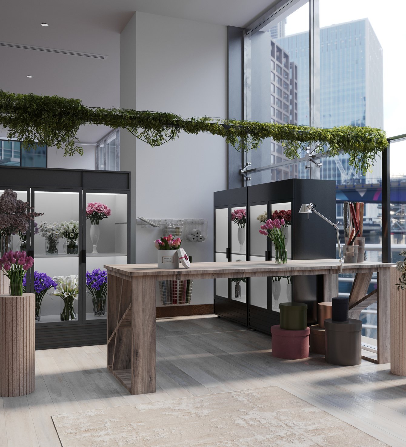 Дизайн пространства салона цветов "FLOVE.AE"